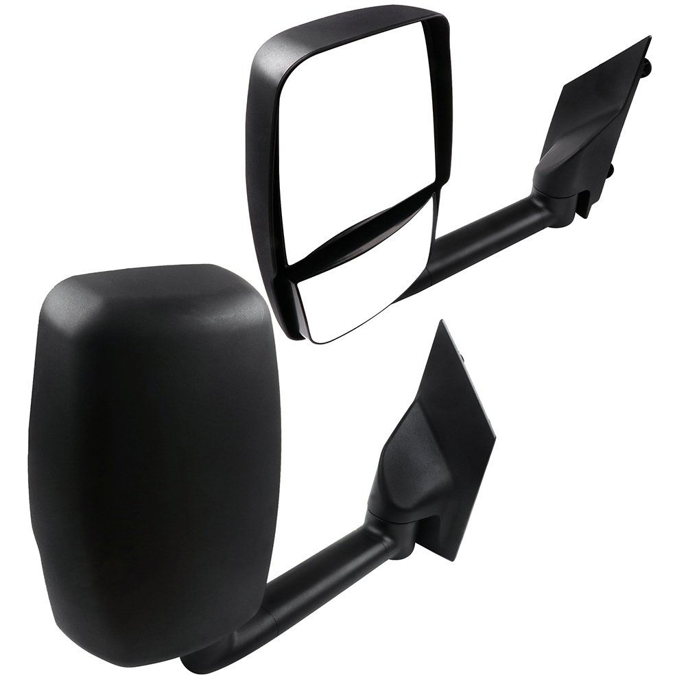 SCITOO Towing Mirrors fit 2003-2011 For Chevy Express 1500 2500 3500 For GMC Savana 1500 2500 3500 Textured Replace Side View Mirror Manual Operated Manual Folding GM1320426, GM1321426