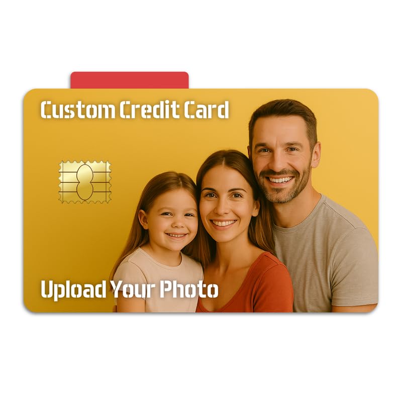 Custom Sleek Personalized Credit Card Skin with Debit Card Skin - Waterproof Bank Cover - Removable Premium Durable Credit Cards Sticker