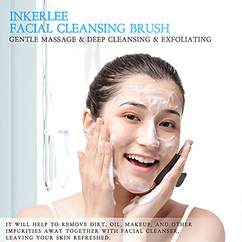 Inkerlee Silicone Face Scrubber Exfoliator Brush, Manual Facial Cleansing Exfoliating Brush, Gentle Face Scrub Wash Brush For Women And Men #TOP1