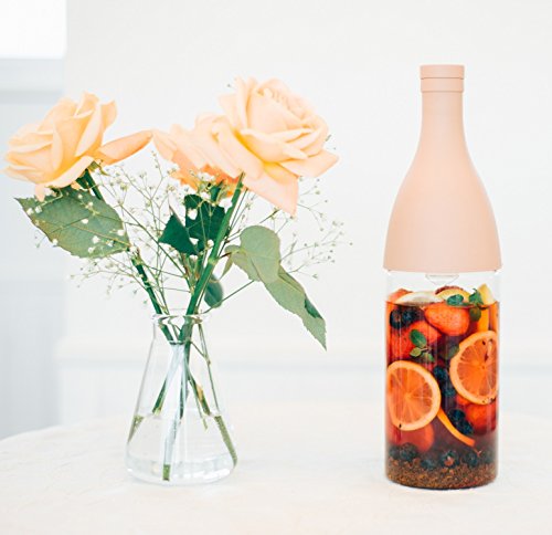 Image of Hario Cold Brew Tea Bottle inchAisne inch, 800ml, Smoky Pink