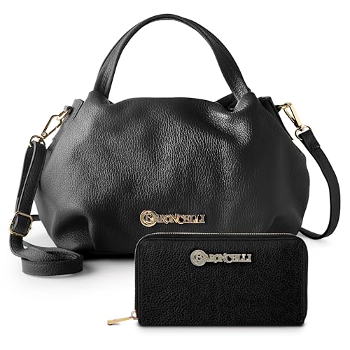 Baroncelli Italian Leather Purse for Women and Leather Wallets For Women Size large Made in Italy