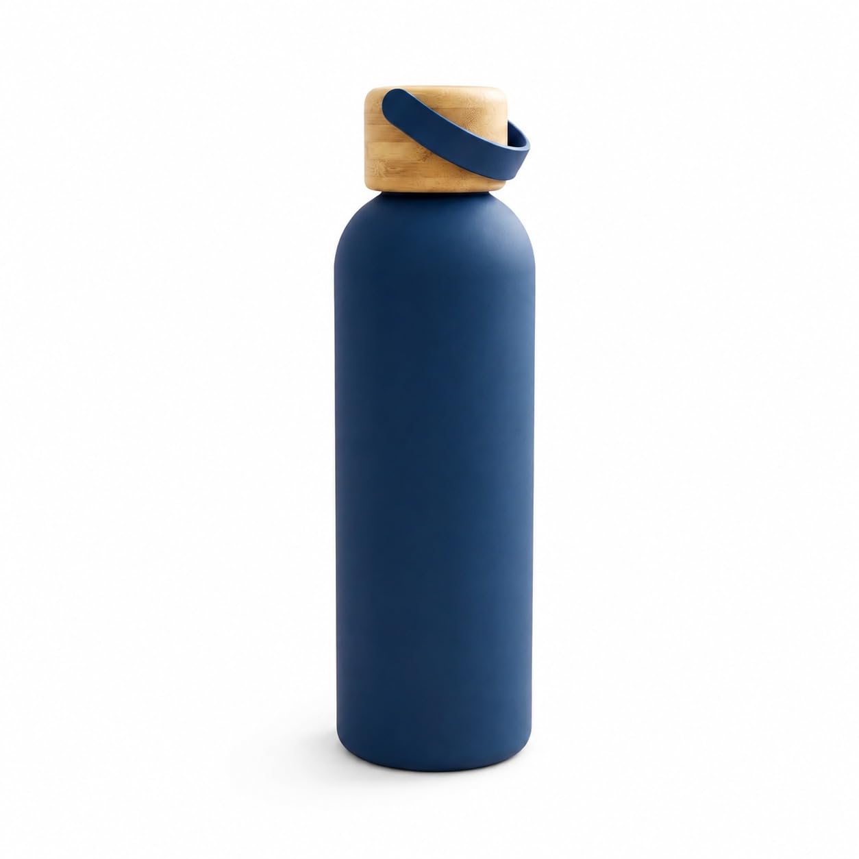 Frosted Glass Water Bottle - Bamboo Cap -12 Frosted Glass Water Bottle - Bamboo Cap -12