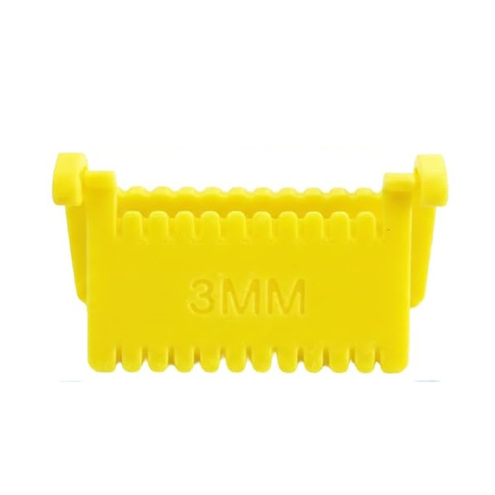 Clip-On Sewing Ruler No-Slip Sewing Needle Gauge Measuring Tool with Clips for Beginners Patchwork Mending and Embroidery (Yellow 3mm) (C)