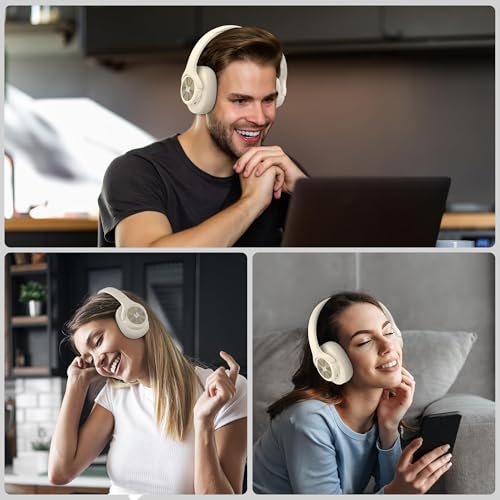 Image of Monster Mission 200 Bluetooth Headphones, Wireless Headphones with 3 EQ Modes, Low Latency HiFi Stereo Foldable Lightweight Headset, 60H Playtime,Deep Bass for Home Office Cellphone PC Ect