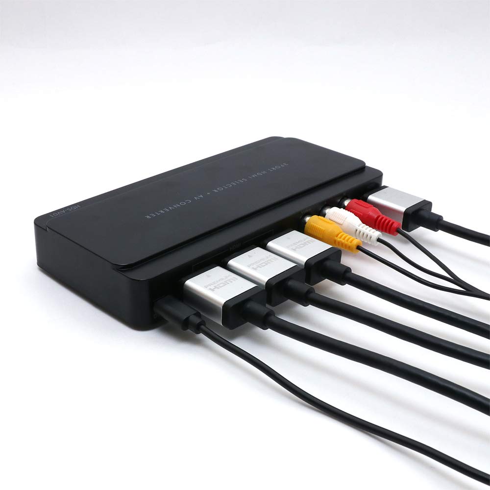 Amazon.co.jp: ミヨシ AV端子入力付きHDMI切替器 HDMI 3入力+RCA(AV