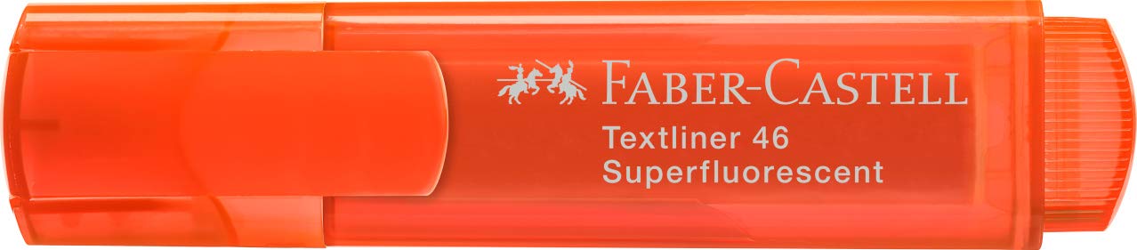 Faber-Castell Textliner 46 Textmarker Superfluoreszierend, Orange, 50 Stück