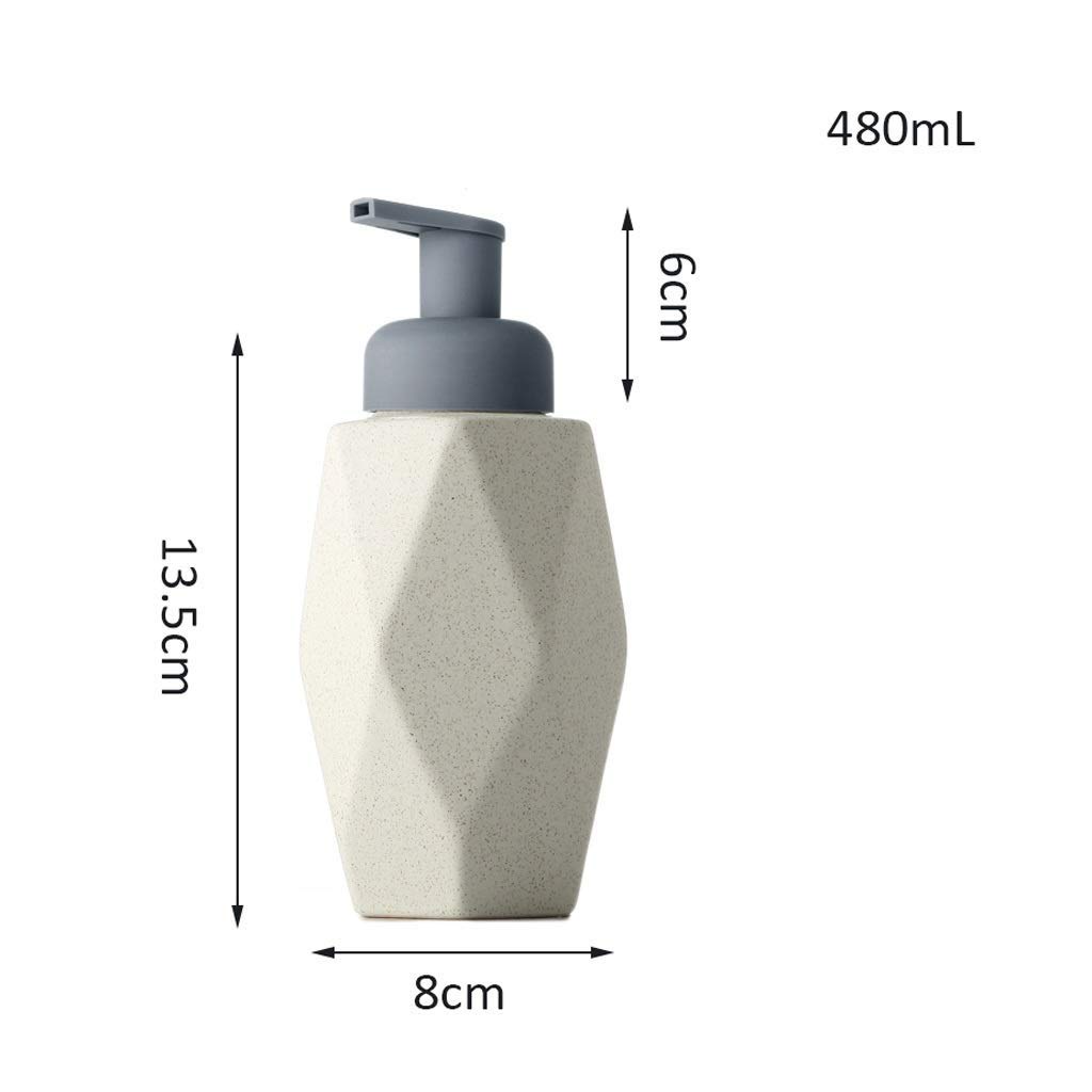 Bottiglia con pompa per dispenser di sapone liquido ricaricabile per piano di lavoro da bagno, lavello da cucina - Contiene sapone per le mani, detersivo per i piatti, disinfettante per le mani