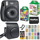 Fujifilm Instax Mini 11 Instant Camera - Charcoal Grey (16654786) + Fujifilm Instax Mini Twin Pack...