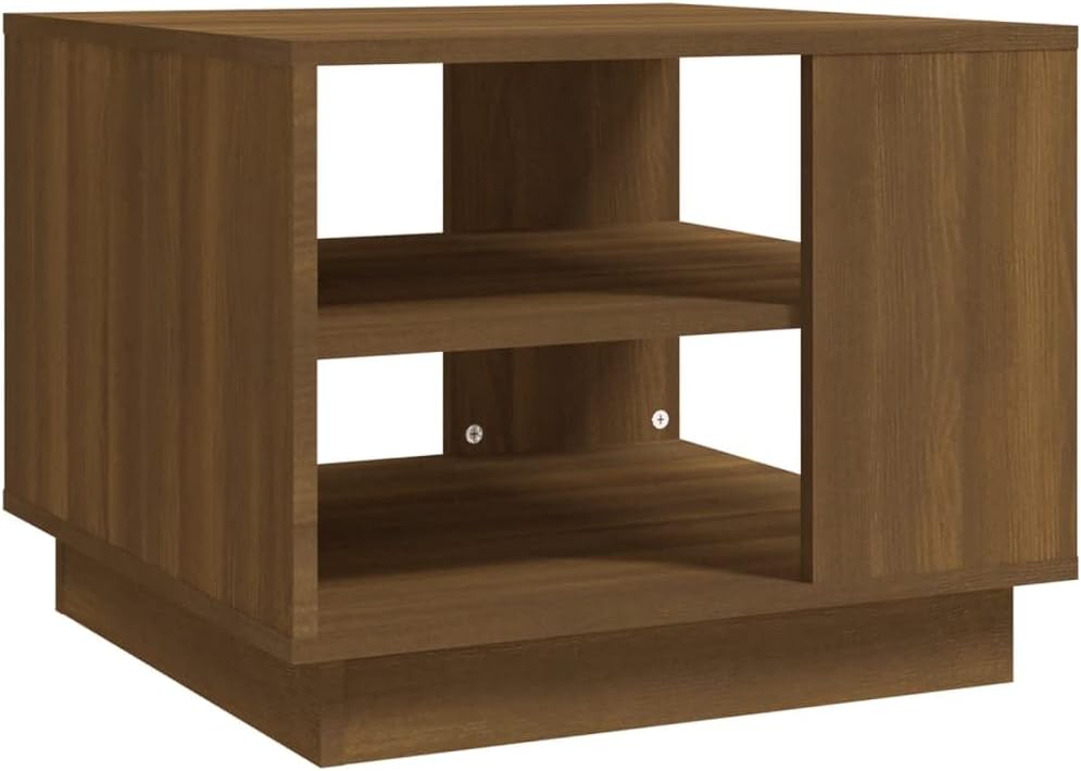 vidaXL Stylish Coffee Table for Living Room, Tough Storage, Modern Look, Wood Top, Great for Indoor Use, Matte Style