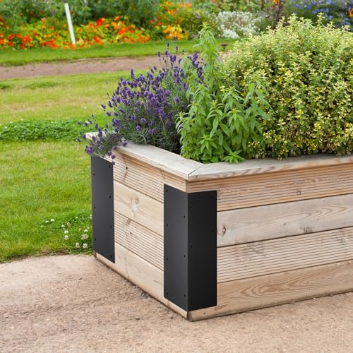 Set of 16 Raised Garden Corner Brackets, 11 inch Raised Bed Corner Brackets with Screws, Rust Resistant Metal Connectors for Furniture Flower Vegetable Planter, 3 inch Wide - Image 3