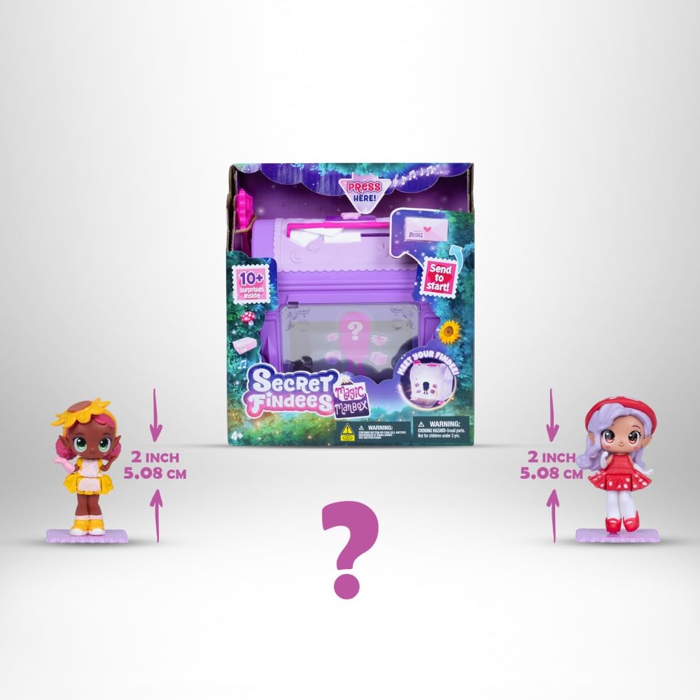 Secret Findees Magic Mailbox - Purple | Discover Your Doll | Includes 10+ Surprises | Turns Into A Mini Playset With Lights And Sounds | For Girls Ages 4+