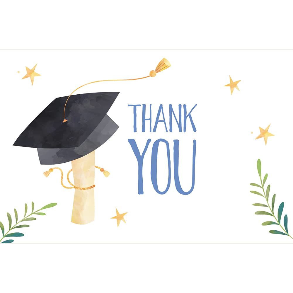 Tree-Free Greetings - Graduation Thank You Cards - Artful Designs - 12 Cards + White Envelopes - Made in USA - 100% Recycled Paper - 4"x6" -