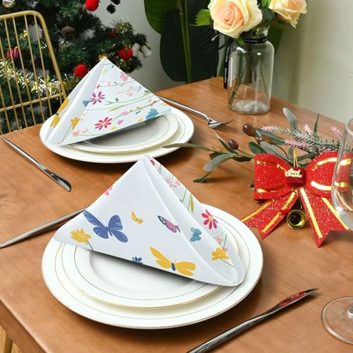 Servilletas de Tela Burbuja Colorful Spring Flowers x6 miniatura 5