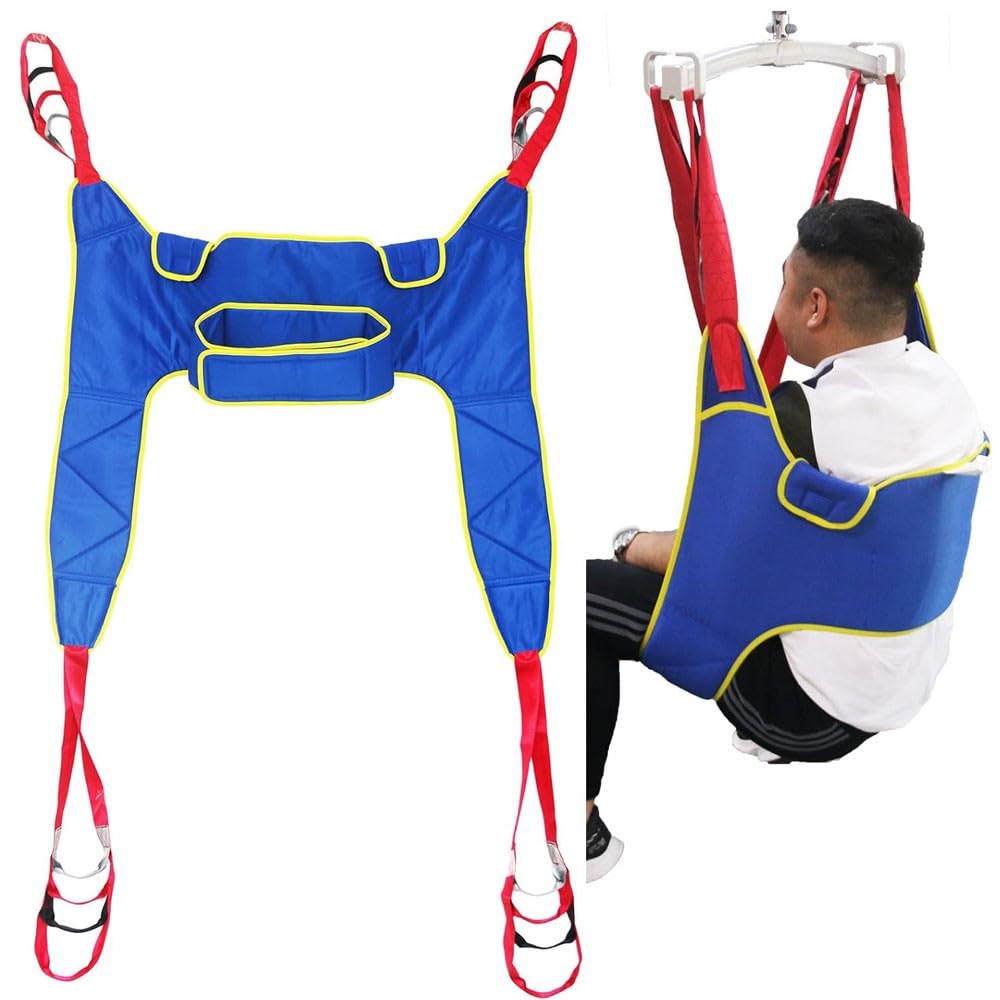 Grúa De Paciente - Arnés Elevación Paciente Cuerpo Completo - Eslinga De Elevación con para Paciente Y Minusválido para Posicionamiento Y Elevación De La Cama Enfermería Medium