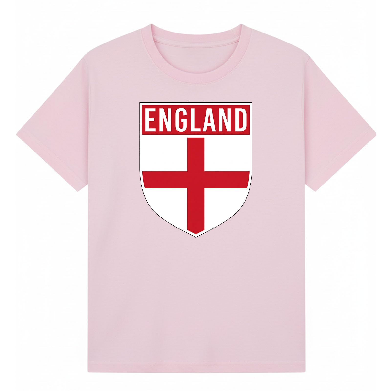 England Soccer Sports Football Girls Graphic Number T-Shirt Novelty Retro Fan Tee USA Mexico Canada Host Nations Supporters Top Light Pink 9-11Y