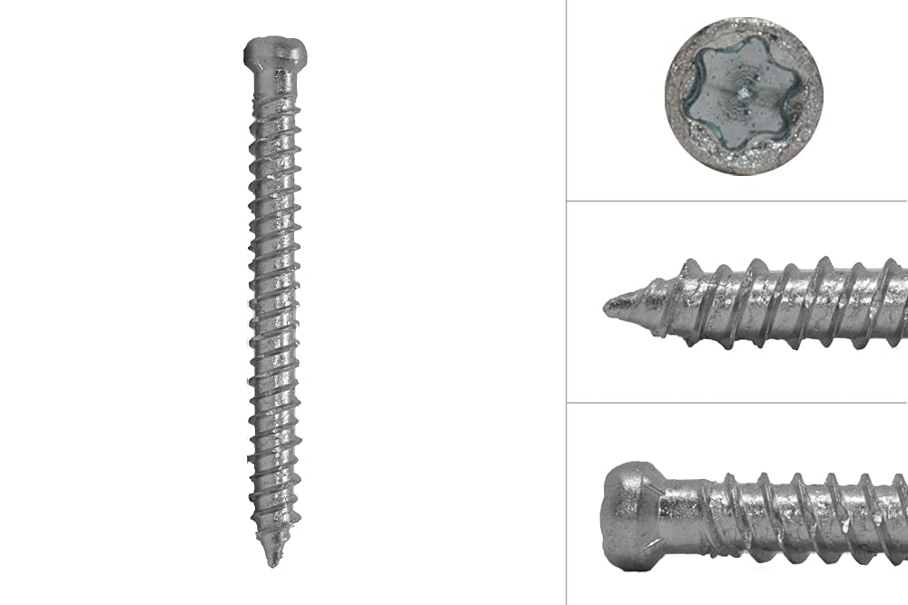 Turboviti a testa cilindrica galvanizzate 7,5 x 72 mm - 100 pezzi