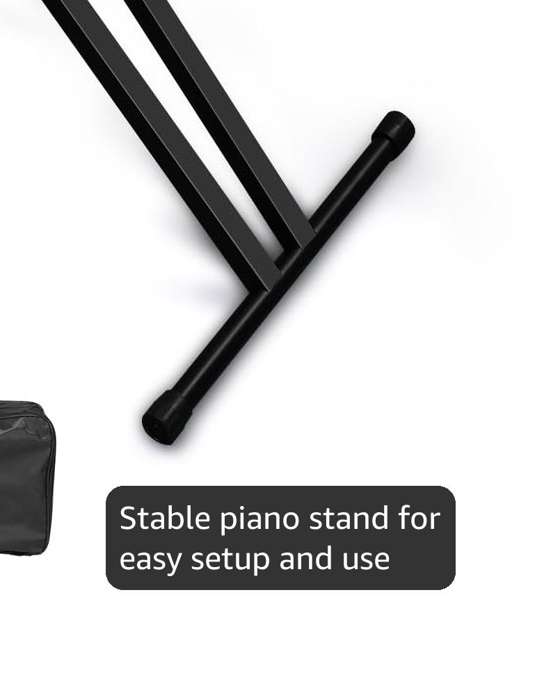 LALAHO 88 Key Piano Keyboard Semi-Weighted Electric Piano, Portable Keyboard with Stable Piano Stand, Portable Carry Bag, 2 Headphone Jacks, Bluetooth, MIDI, 200 Rhythms and 200 Tones