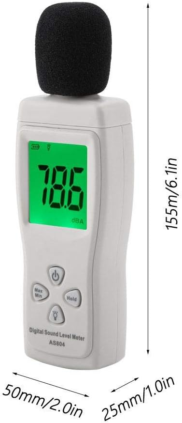 Dimensions of Walfront AS804 Digital Sound Level Meter