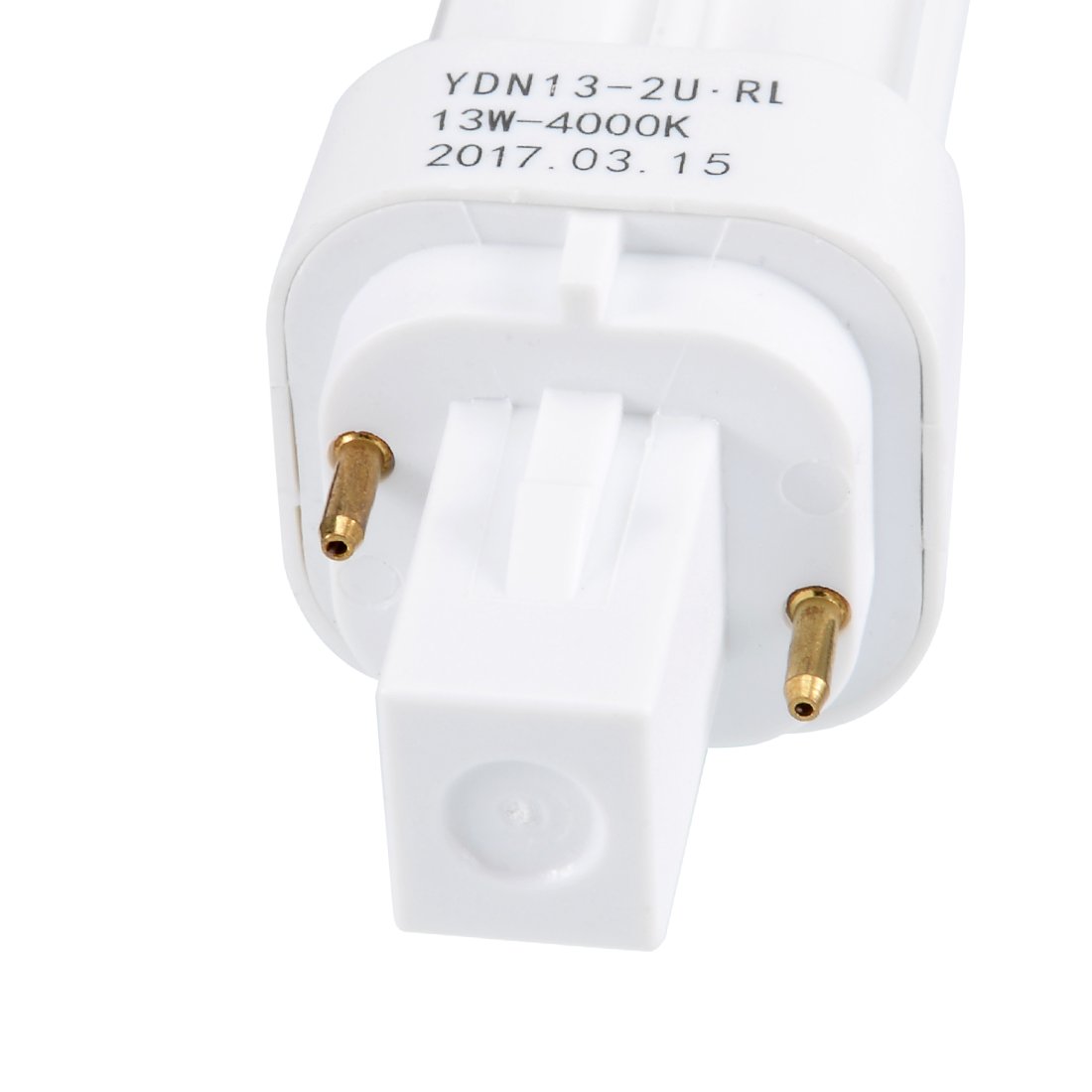 Ruilogod PL-C lampe Ampoule G24-d 4000K blanc chaud Double U Tube AC ​​220 V 13W 4pcs