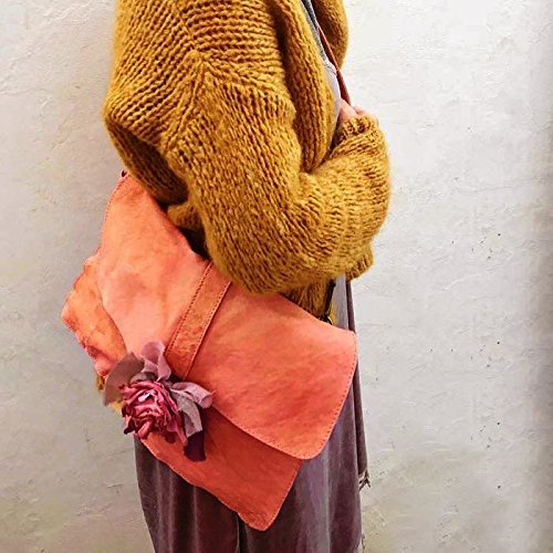 Bolso Bimba de piel natura con flor de Claudette\u0026cg. Color Rosa Palo :  Amazon.es: Productos Handmade