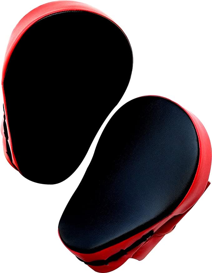 Image of Prospo Curved Focus Pads /Punching Mitts for Boxing /MMA /Muay Thai /Kickboxing /Karate /TAEKWANDO (Red-Black)