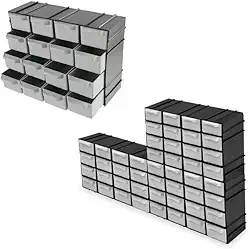 Gaveteiro Organizador de Plástico com 16 Gavetas – Modular, Resistente e Compacto para Ferramentas, Joias, Eletrônicos e Costura