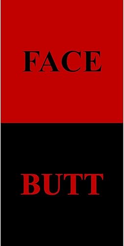 Miniatura 2 de CafePress – Butt Face – Toalla de playa de gran tamaño, 30"x60" toalla suave con diseño único