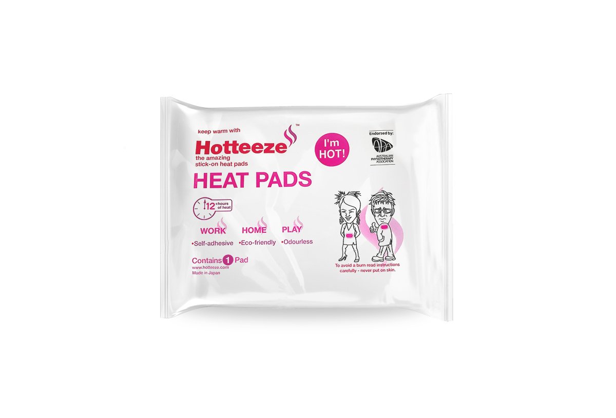 Hotteeze Eco Friendly Self Adhesive Odourless Pain Relief Heat Pad - Single Pad