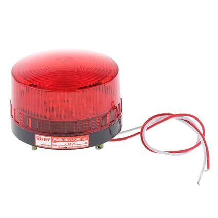 24V Always On Warning Light Round Signal Beacon Lamp Red