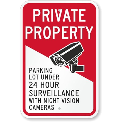 Metal Video Surveillance Warning Sign