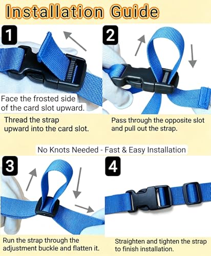 TsdL-one 6 Pack Boat Cover Tie Down Straps with Quick Release Buckles - 1 Inch x 8.33 Ft Heavy Duty Durable Adjustable Nylon Strap for Trailers, Watercraft, RV & Furniture Covers-Blue - Image 6