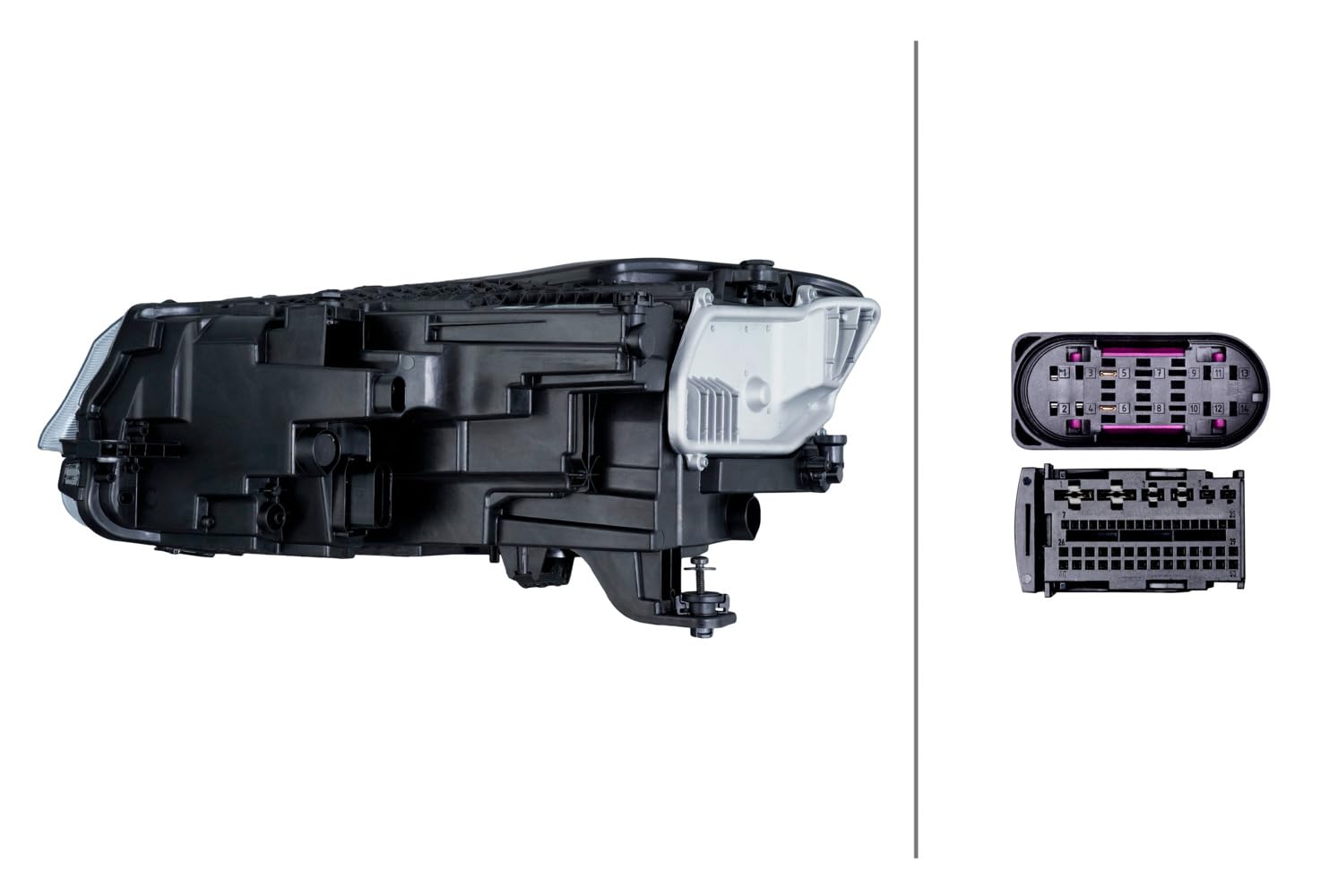 HELLA 1EX 354 867-061 reflektor główny LED – m.in. VW CADDY V MPV (SBB, SBJ) – ECE – do ruchu prawostronnego – prawy