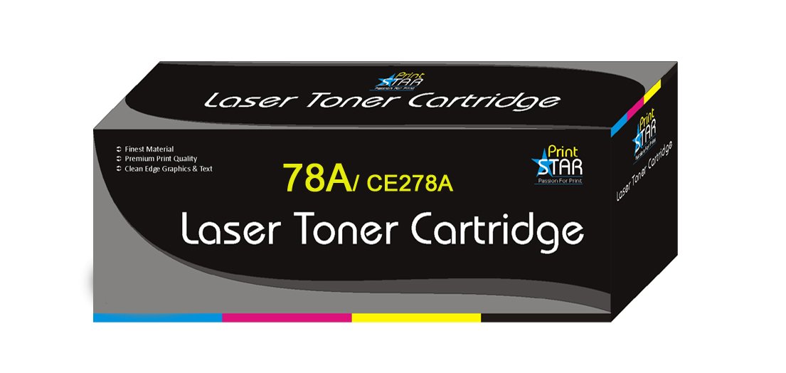 Print Star 78A Single Colour Black Laser Toner Cartridge Replacement of HP CE278A Compatible with HP Laserjet P1560, P1566, P1606, M1536DN, L100, L110, L200, L210, L300, L350, L355, L559 (Pack of 1)