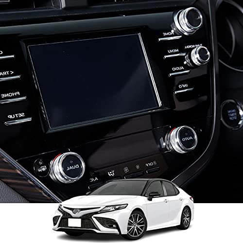 Kakash トヨタ専用アルミ合金エアコン ダイヤルカバー 内装カスタムパーツ 空調ノブボタンカバーアクセサリーキズ防止防塵 取り付け簡単 車種専用設計4 pcsセット(シルバー)適合トヨタ 新型カムリ(Camry) AX70系(2017年7月~現行)