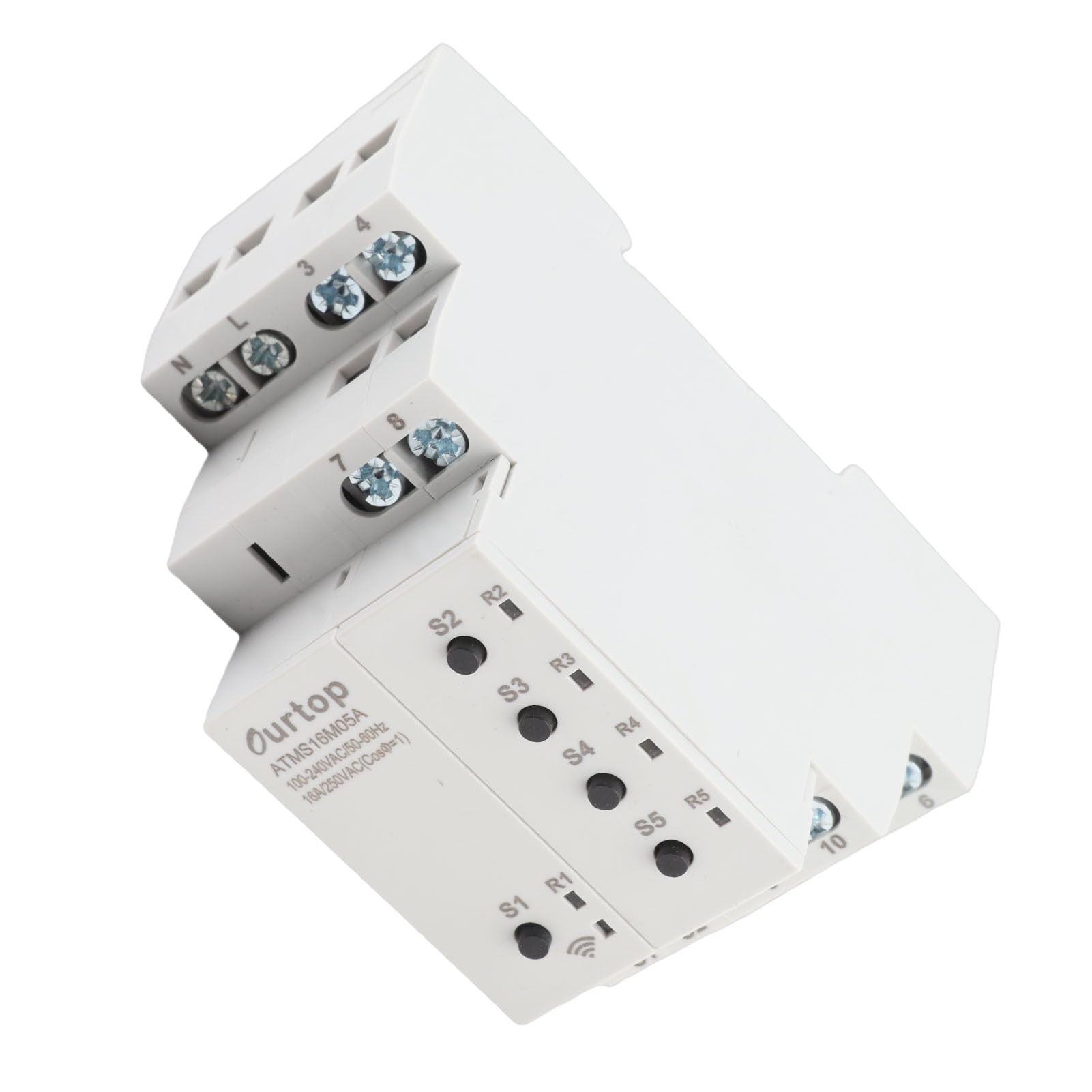 Fafeicy Temporizador WiFi Inteligente, 5 Canales Aislados con Interruptor Externo, Control por Voz, Soporte para APP Tuya, Corriente 16A, Ideal para Automatización del Hogar