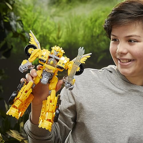 Transformers Toys Rise of the Beasts Movie, Beast-Mode Bumblebee Converting Toy with Lights and Sounds, Ages 6 and up, 10-inch - image 7