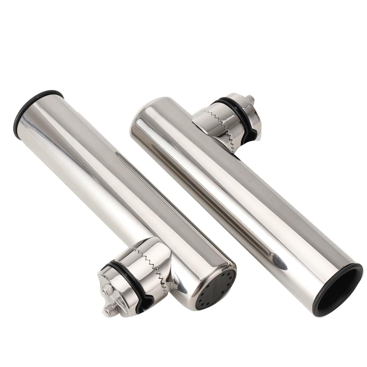 Angelrutenhalter Edelstahl 2 STK einstellbar für Boote & Yachten | Polierter Edelstahl, verstellbar, 2 Stück. Ideal für Boote, Yachten und Fischerboote. Robust und langlebig.