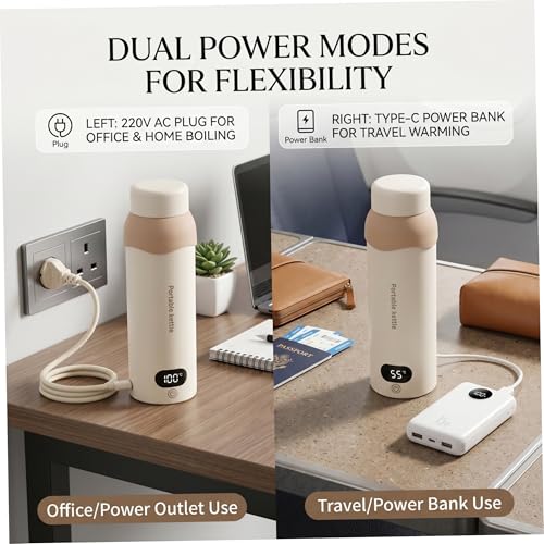 Tetera Eléctrica Portátil de 500ml con 6 Ajustes de Temperatura miniatura 2