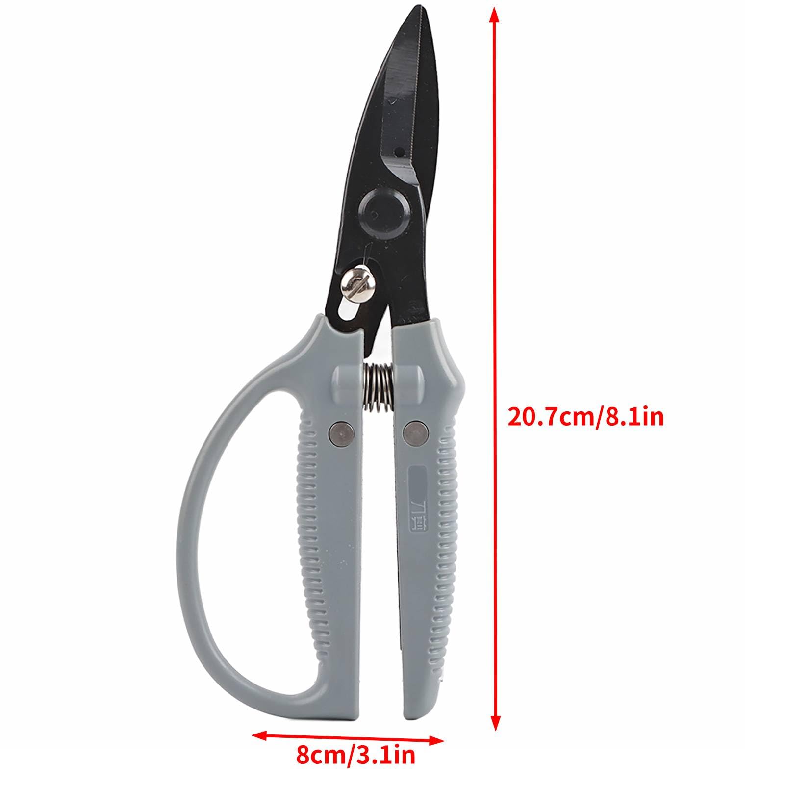 HERCHR Tijeras Hojalata Acero Carbono 0.8mm, Cortador Cable de Hierro 3mm, Cizalla Resistente para Chapa Metálica y Electricidad
