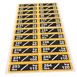 Toyvian 1hoja Etiquetas Para Pesas De Gimnasio Pegatinas De Identificación De Reutilizables Para Equipos De Entrenamiento Comercial