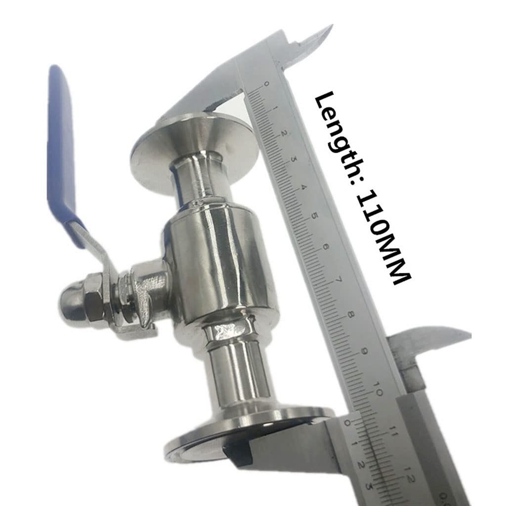 conexión rápida de la válvula de Bola, 3/4" 19mm 304 Stainless Steel Sanitary Ball Valve Tri Clamp Ferrule Type, For Homebrew Diary Product