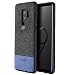 Samsung Galaxy S9 Plus Cases, Anti-Scratch Shock-Absorbing Fabric Business Men Covers with Full Silicon Soft Edges and Great Grip,Fully-Protective and Compatible for Samsung Galaxy S9 Plus(Black+Blue