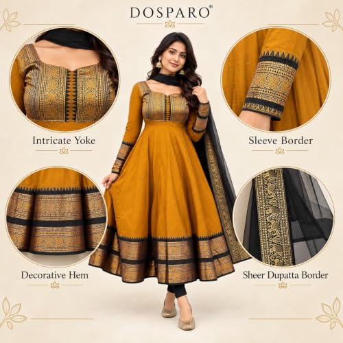 Image of Elegant Zari Jacquard Weaving Gown with Lace Border Dupatta - Traditional Indian Ethnic Wear for Weddings, Festivals, and Special Occasions