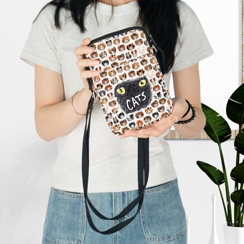 LEVLO Cat Musical Crossbody Bag Admetus & Alonzo Fans Gift Asparagus & Bill Bailey Shoulder Bag Musical Theatre Merch3