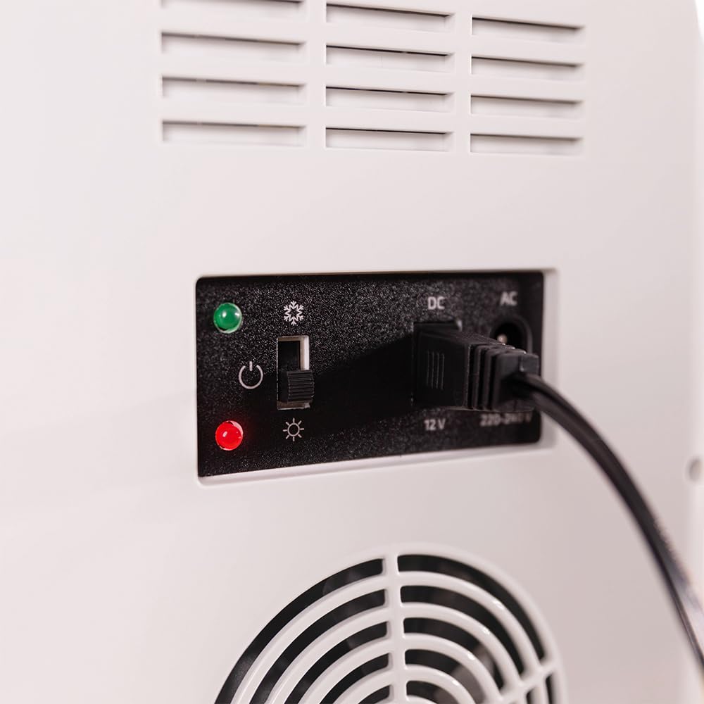 Cecotec MiniColing Mini Bolero lodówka 10 l Ba Pink. Pojemność 10 l, praca 12-220 V, kompatybilna z samochodami i karawanami, funkcja zimna i ciepła, regulacja temperatury od 7°C do 65°C