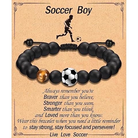 EFVISD Soccer Bracelet with Inspirational Charm Cover