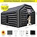 WARSUN Large Black Inflatable Nightclub 20x16.5x12Ft Inflatable Party Tent with Logo Area Inflatable Night Club Tent for Adults Wedding Birthday Raves Dance Floor Yard Party Business