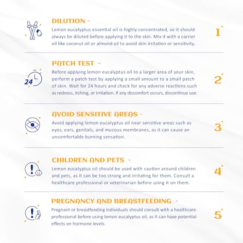 Image of HIQILI Lemon Eucalyptus Oil, for Spary, Diffuser, Indoors, Outdoors, Garden, Yard, 100% Pure Natural - 0.33 Fl Oz