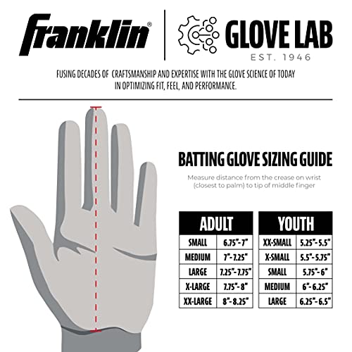 Franklin Sports MLB Baseball Batting Gloves - Pro Classic Batting Gloves for Baseball + Softball - Adult Men's + Youth Batting Glove Pairs - Image 6