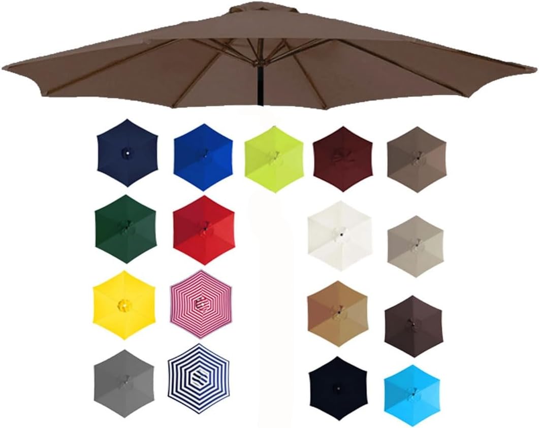 Patio Umbrella Replacement Canopy Square Cantilever Top Cover Outdoor,Replacement Garden Parasol Canopy Cover for 2.7m/9FT Beach Patio Umbrella 8 Ribs Burgundy Color Durable Canopy Top for O